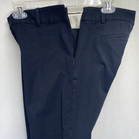 J.Crew Mercantile Mid Rise Ankle Pants Women Sz 8 Black Stretch Side Zip Used - Picture 12 of 16